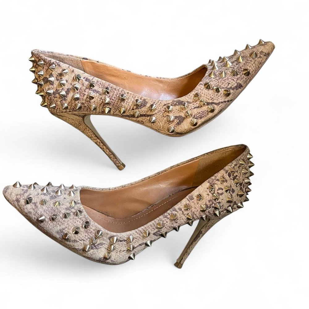 BCBGeneration spiked snakeskin pattern heels Size… - image 1